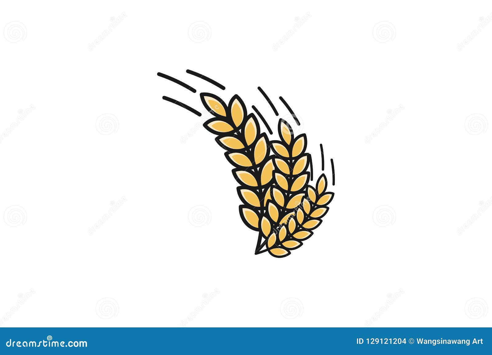 Wheat Grain Agriculture Logo Inspiration Isolated On White