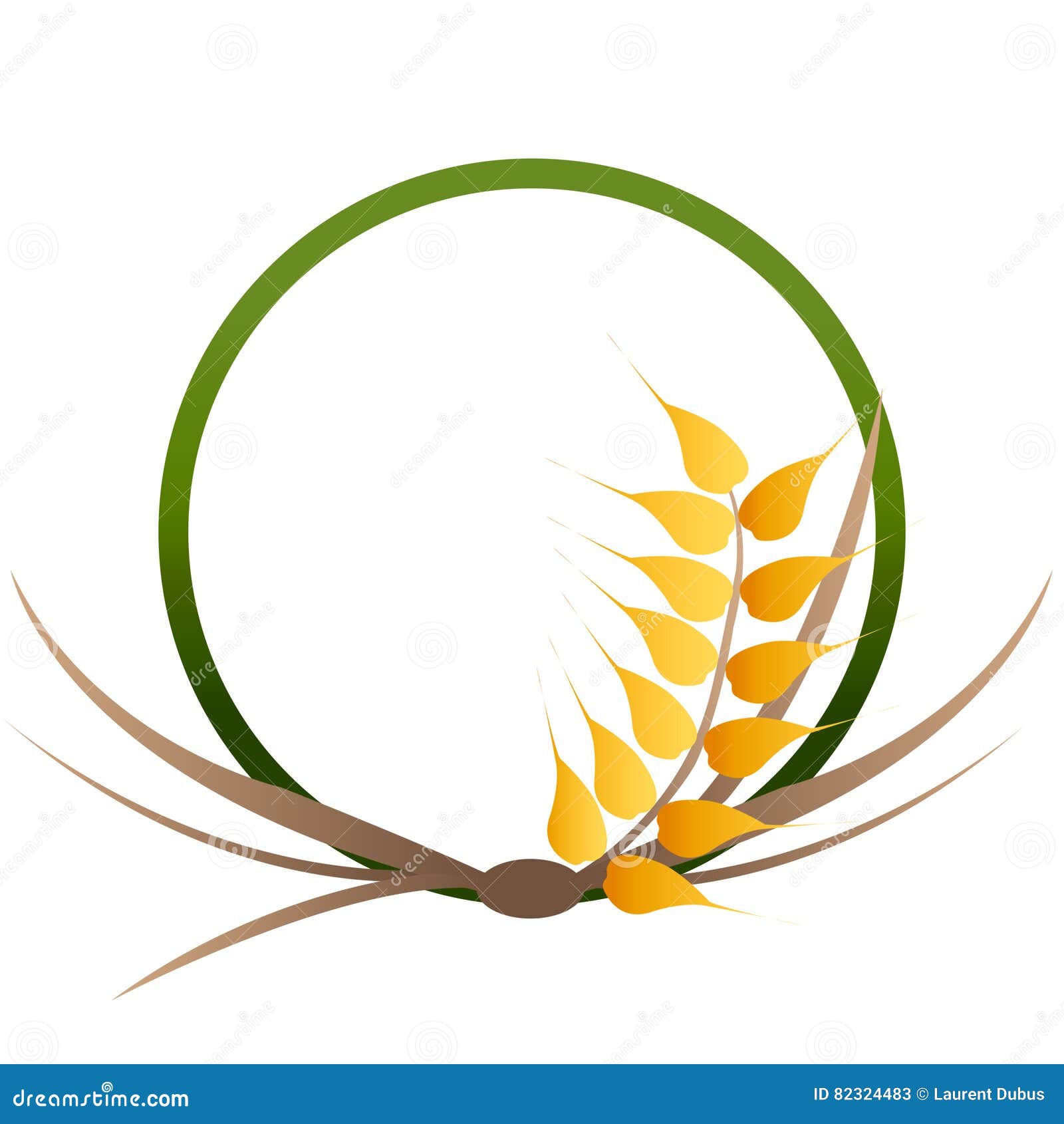 Wheat grains logo stock illustration. Illustration of food 82324483