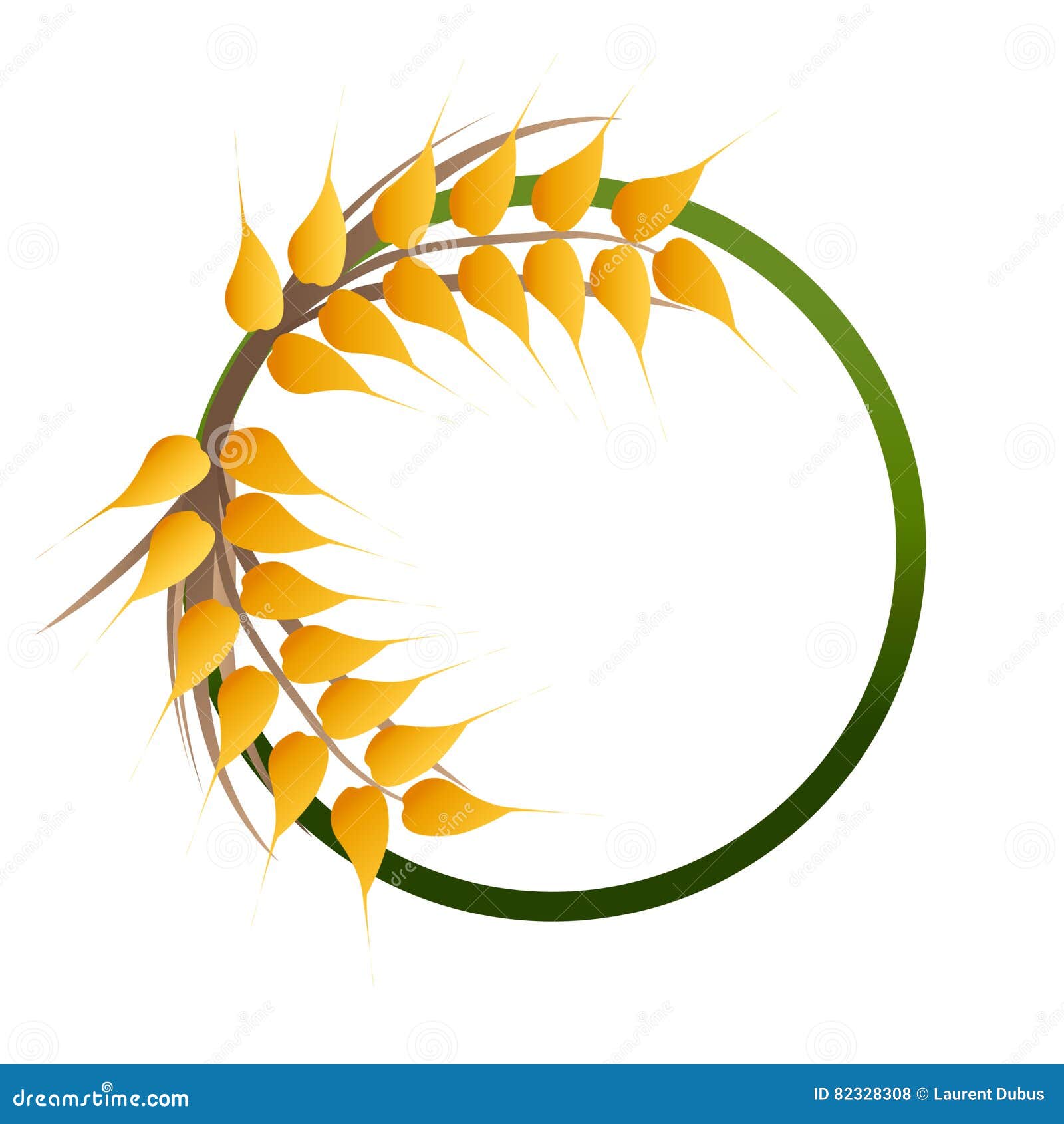 Wheat grains logo stock photo. Illustration of life, care 82328308