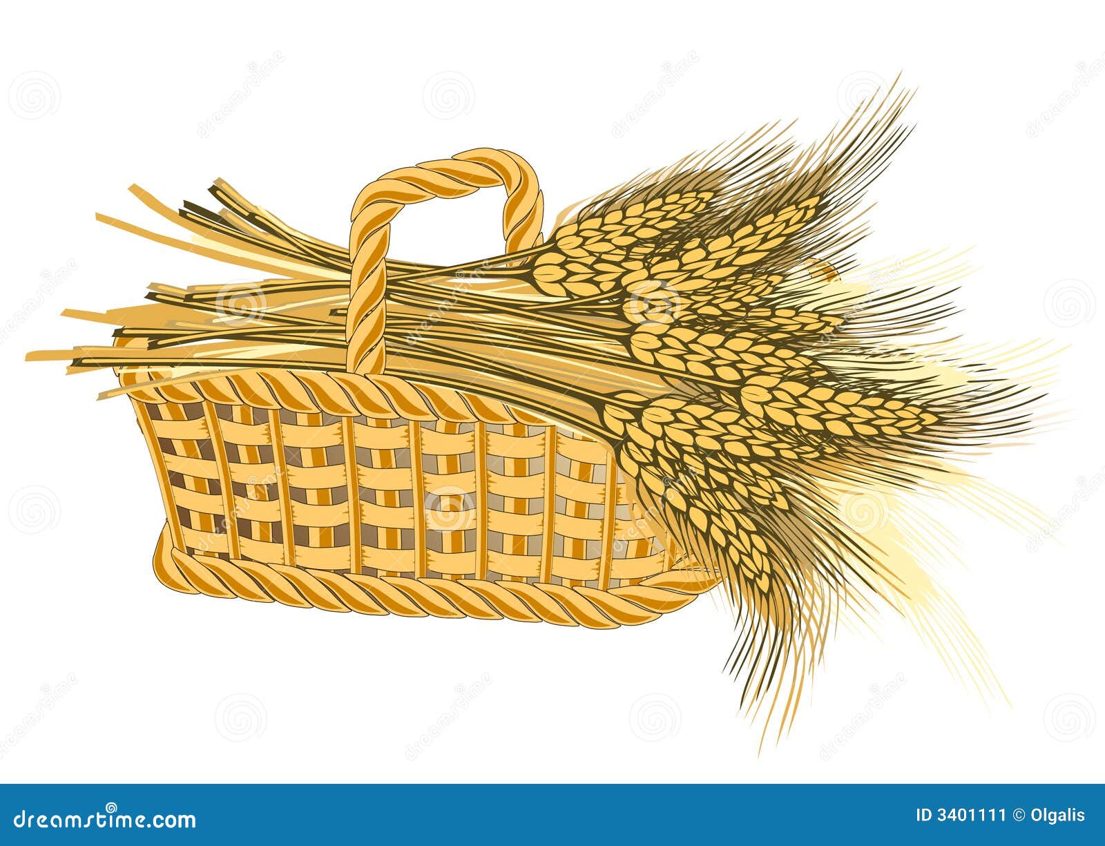 Wheat Harvest In Basket Stock Image Image 3401111