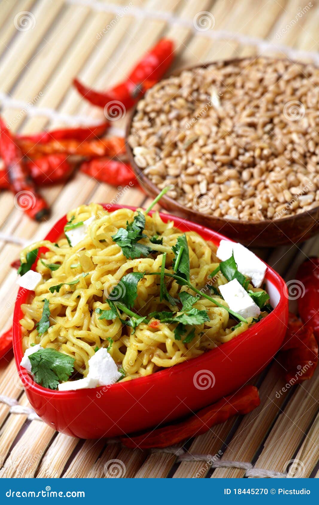 Wheat noodles stock photo. Image of china, noodles, fork 18445270