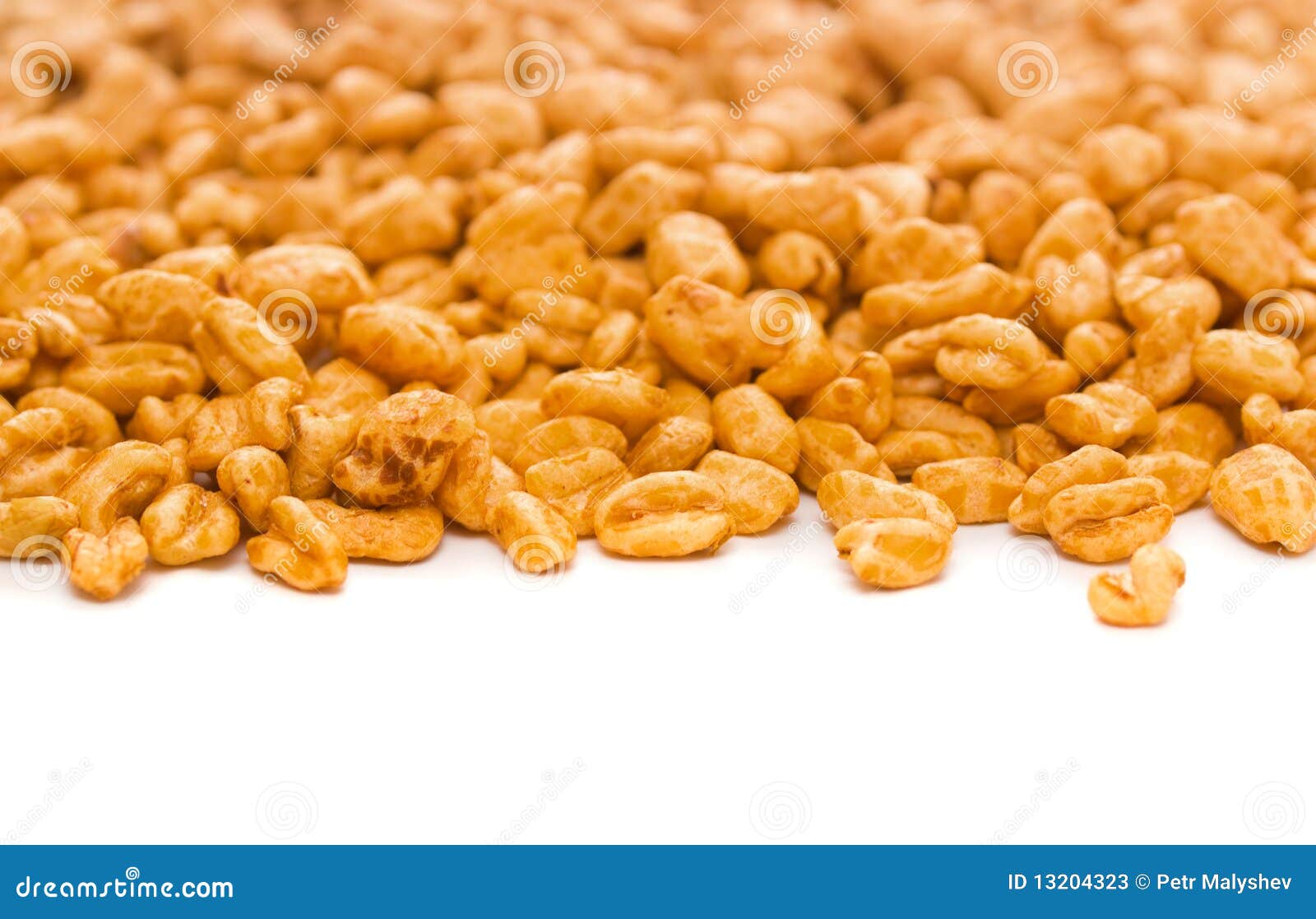 Wheat Popcorn Fried in Honey Stock Image Image of healthy, delicious