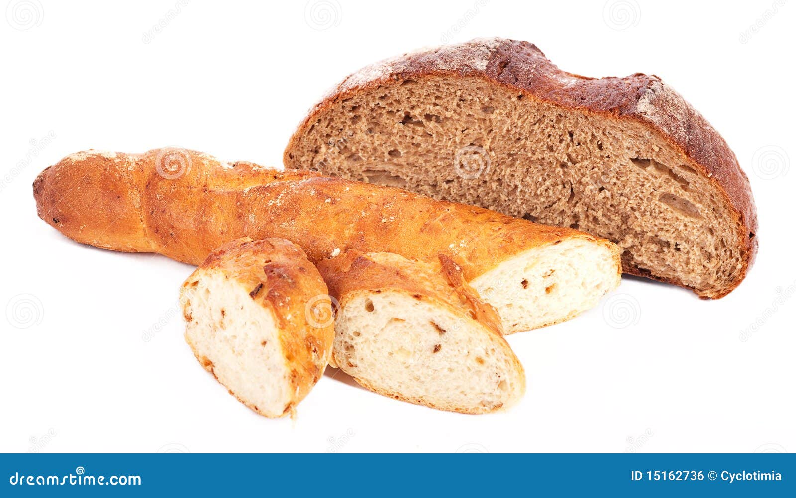 Wheat and rye bread stock photo. Image of crisp, loaf 15162736