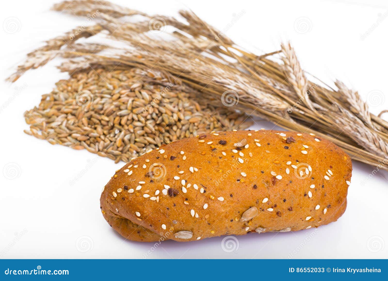 Wheat Rye Bread with Flax Seeds, Chia, Sesame Stock Image Image of