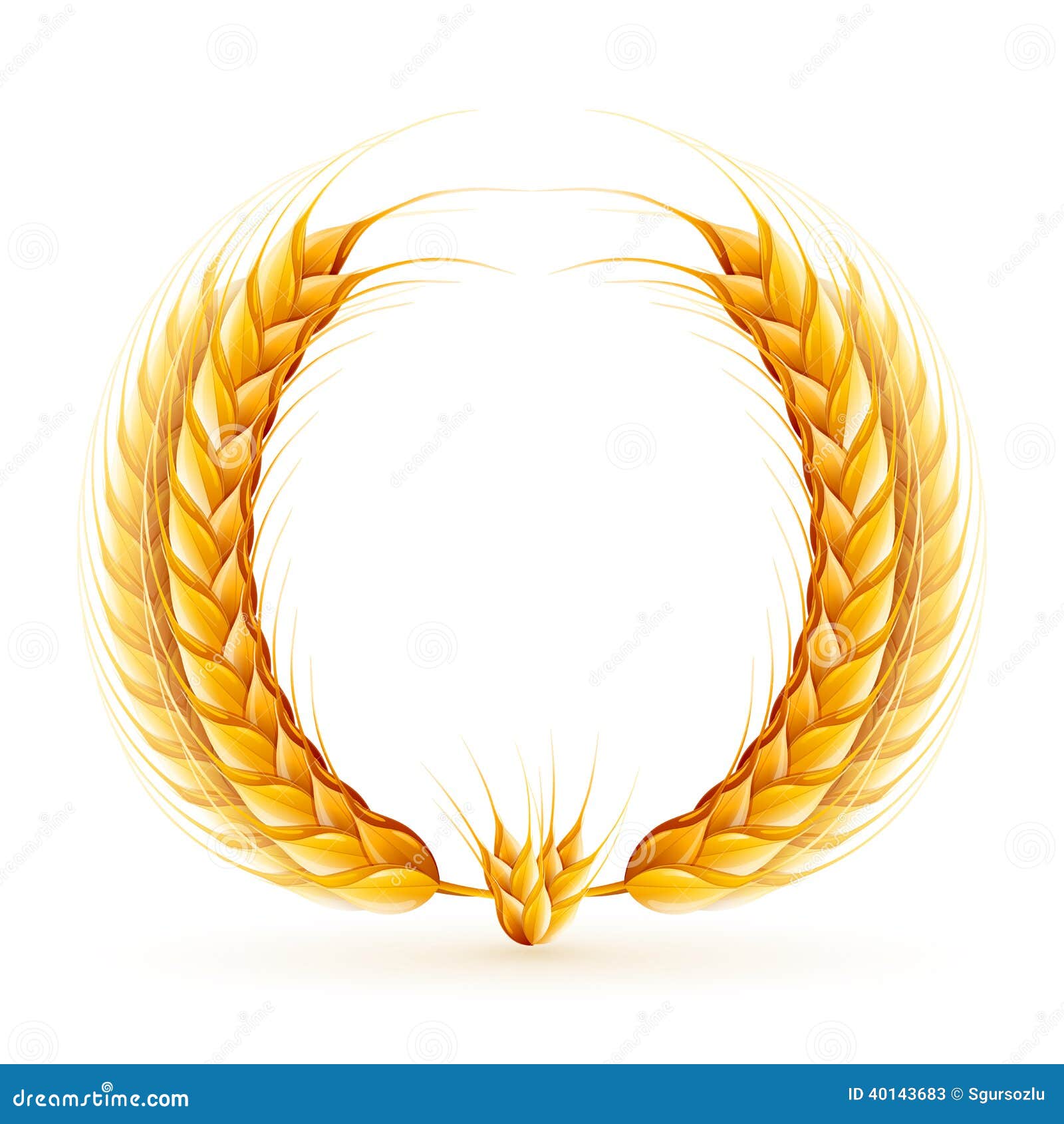 Wheat Wreath stock vector. Image of food, realistic, stalk - 40143683