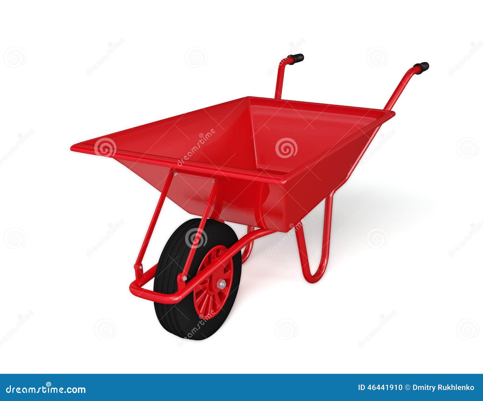 Wheel Barrow Isolated on White Stock Photo - Image of building, design ...