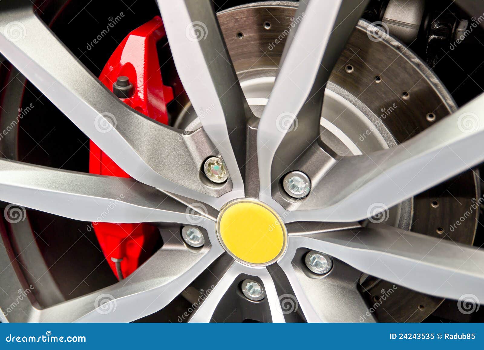 Wheel and Brake Pad stock image. Image of component, discs 24243535