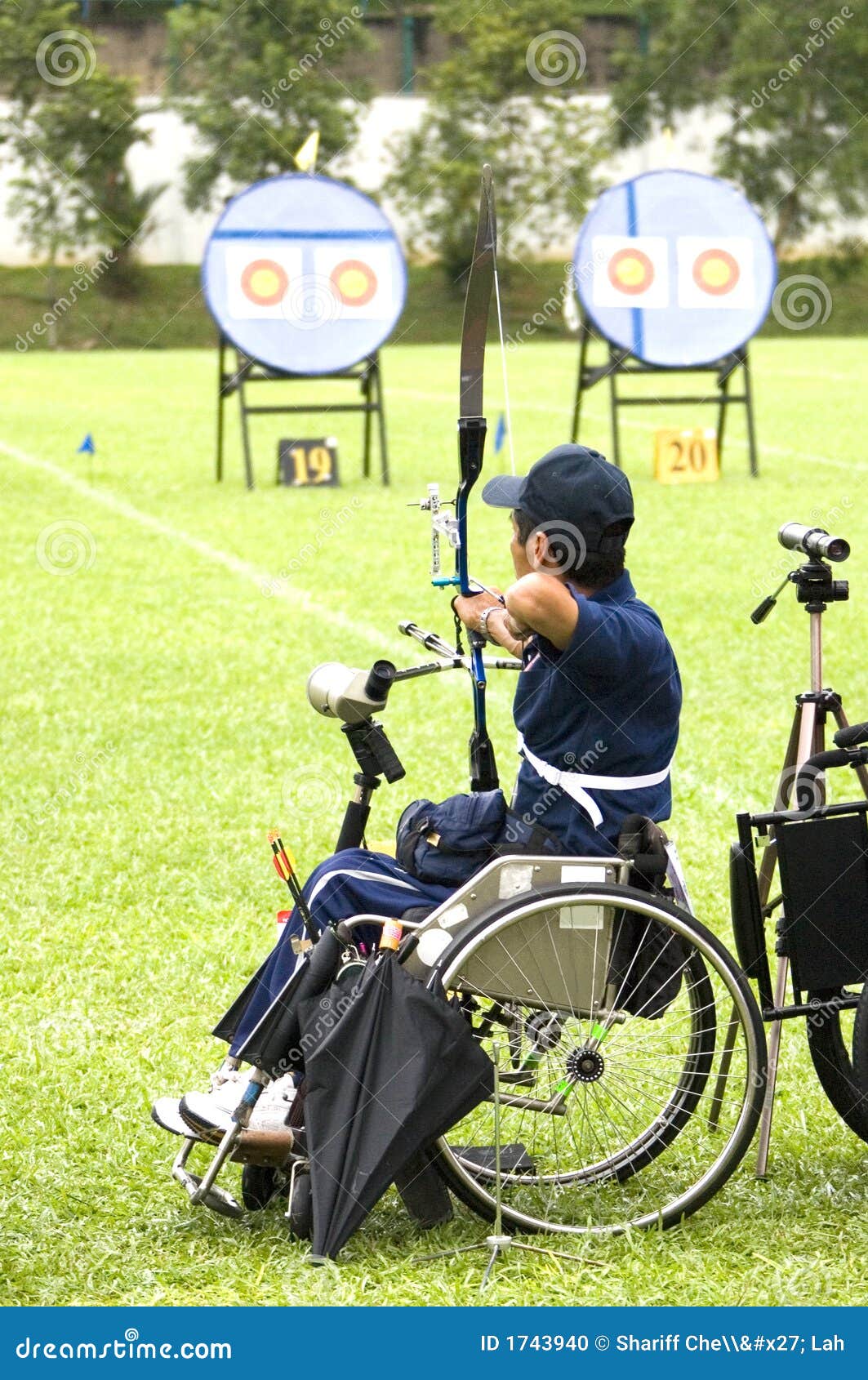 Wheel Chair Archery for Disabled Persons Stock Photo Image of archery