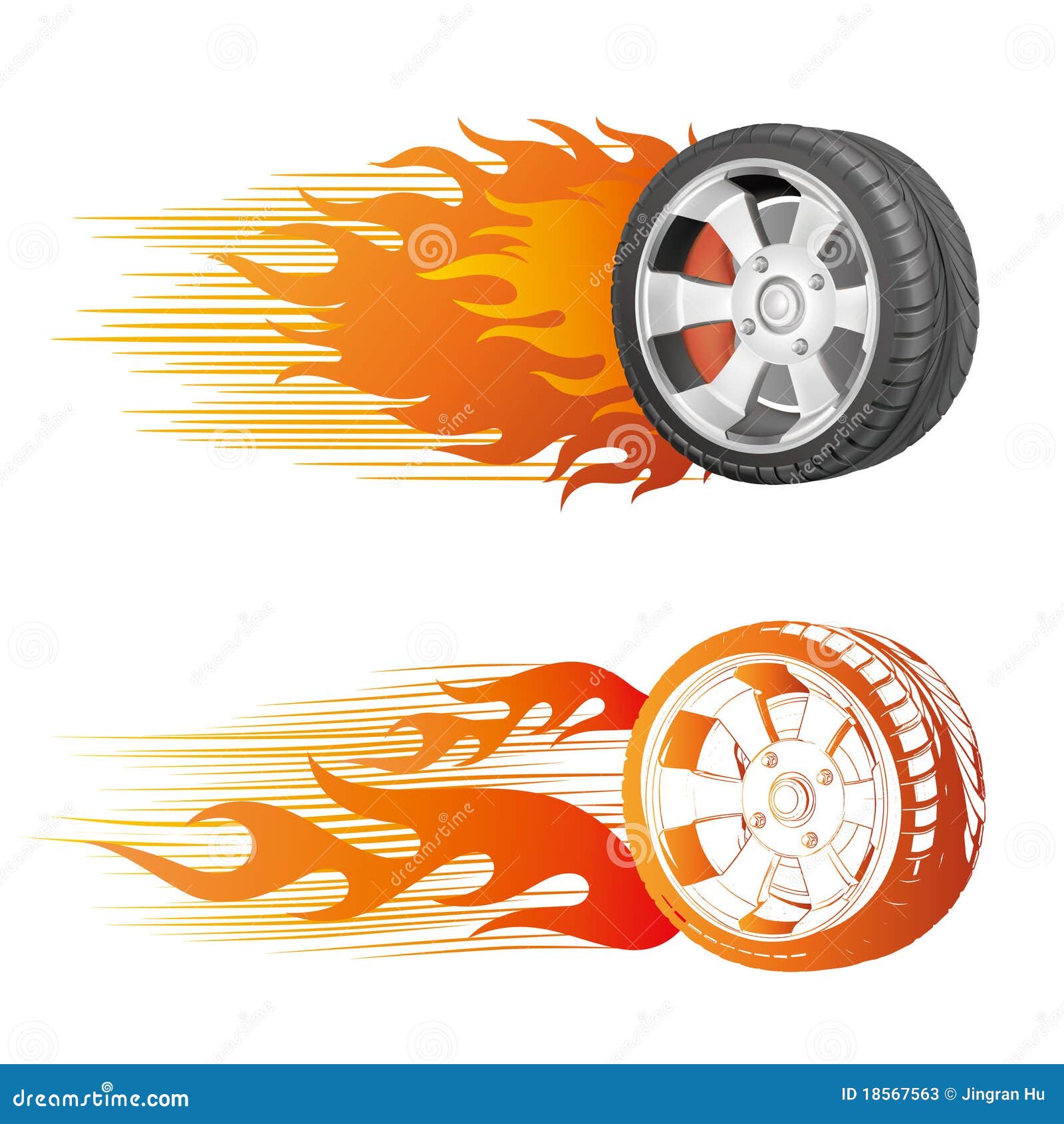 Wheel And Flame Stock Photos - Image: 18567563