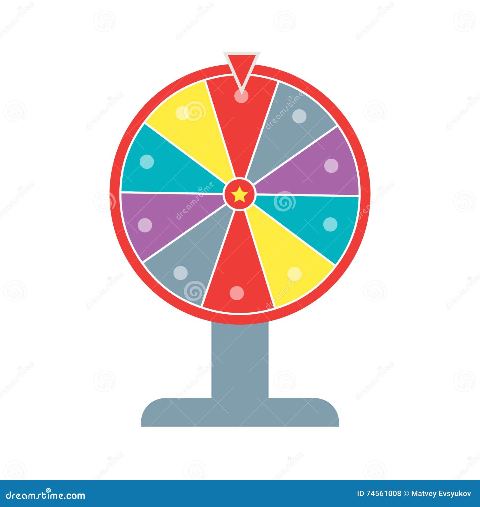 Wheel Of Fortune Spinning Wheel Vector Illustration Eps10 Stock