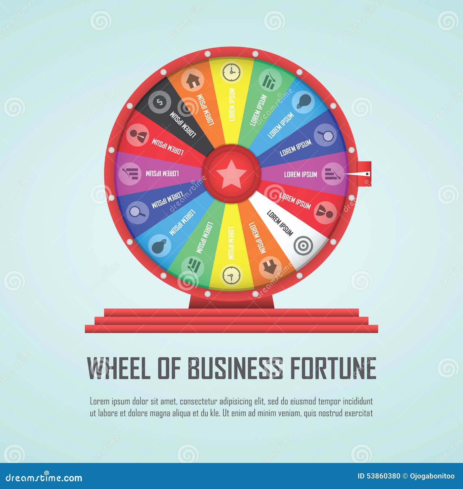 Wheel Of Fortune Infographic Design Element Stock Vector - Illustration of business ...1300 x 1390