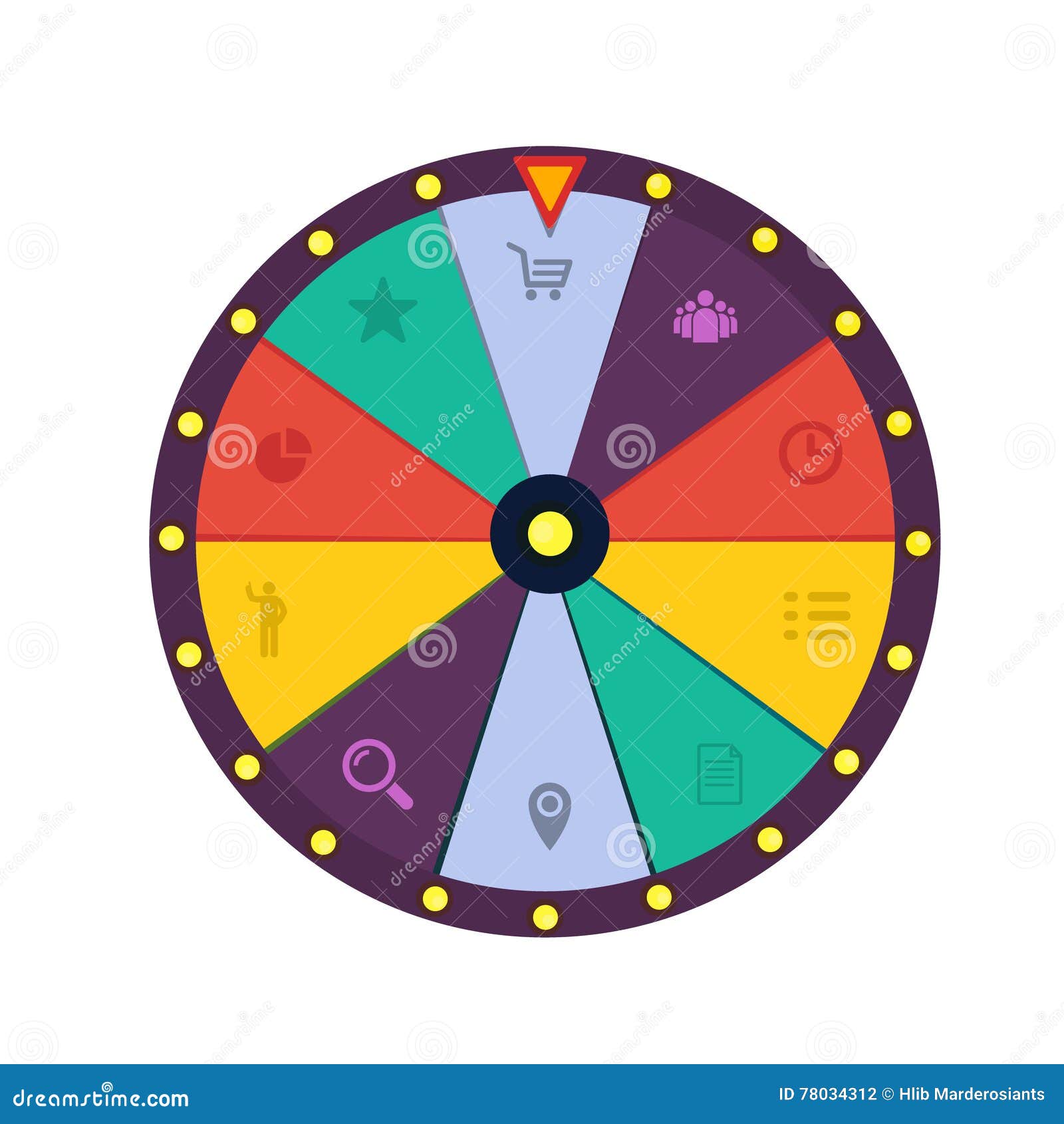 Wheel Of Fortune Infographic Design Element. Illustration Stock Illustration - Image ...1300 x 1390