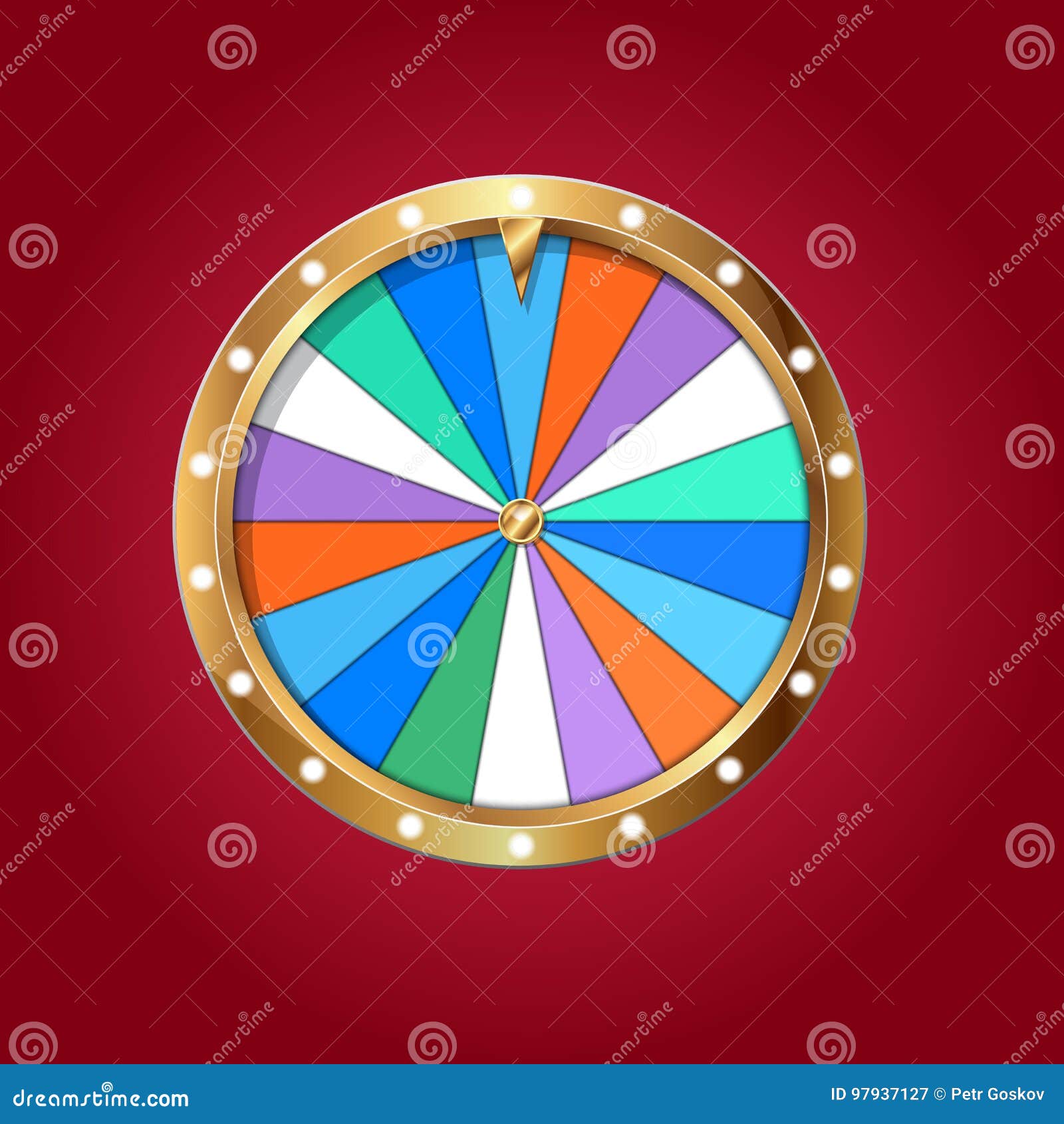 Wheel Of Fortune Spinning Wheel Vector Illustration Eps10 Stock