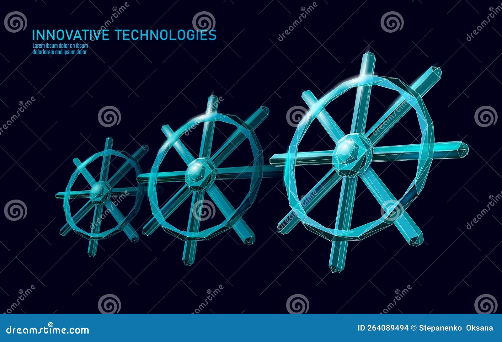Wheel Helm Computer Developer App Concept. Business Digital Open Source
