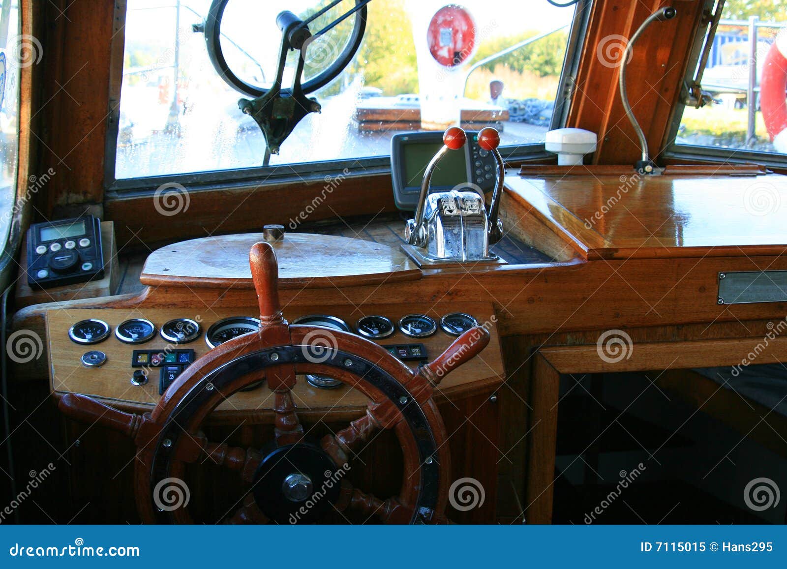 Wheel house stock image. Image of summer, rope, boat, rudder 7115015