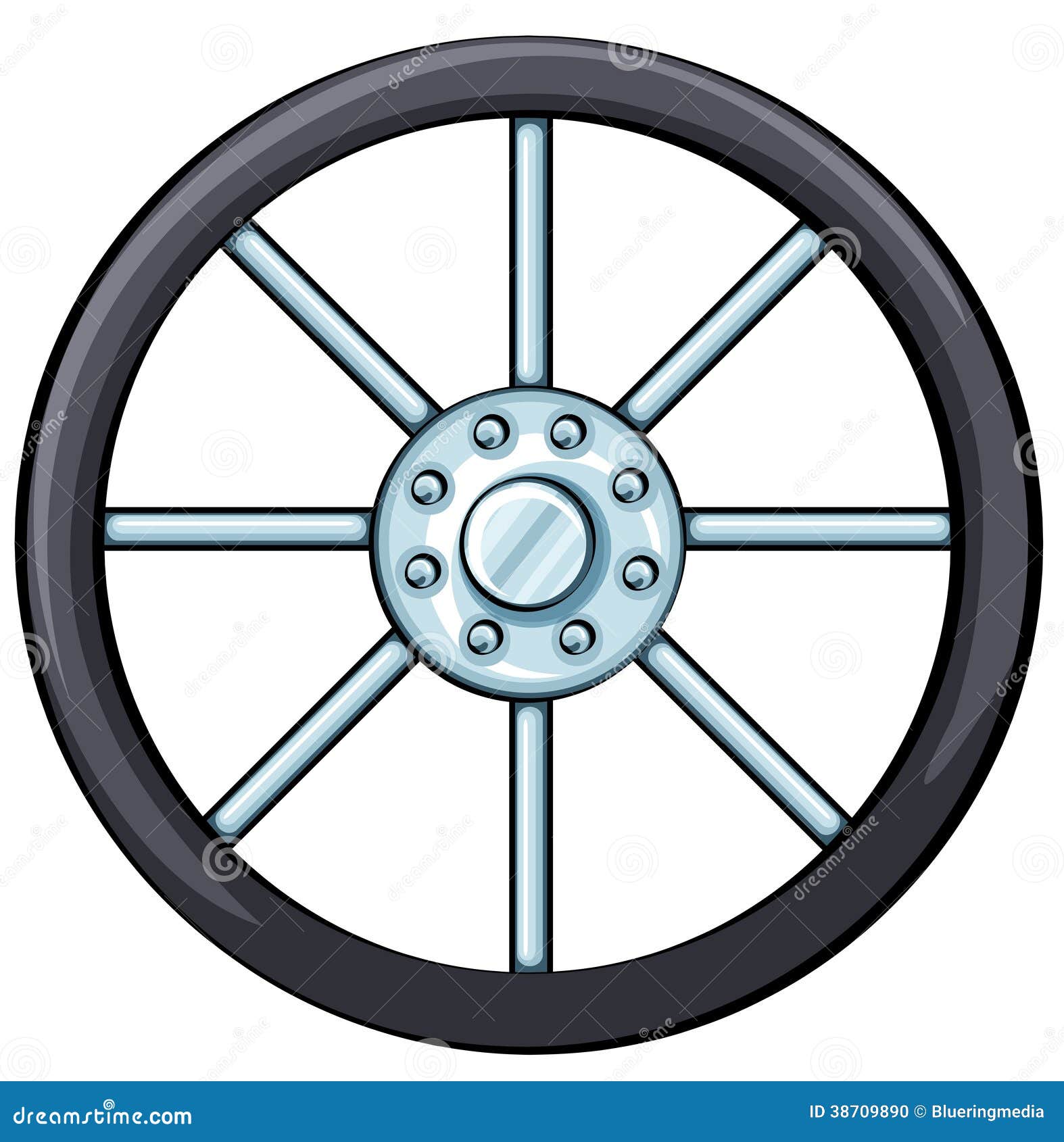 A wheel stock vector. Illustration of flywheel, facilitate 38709890