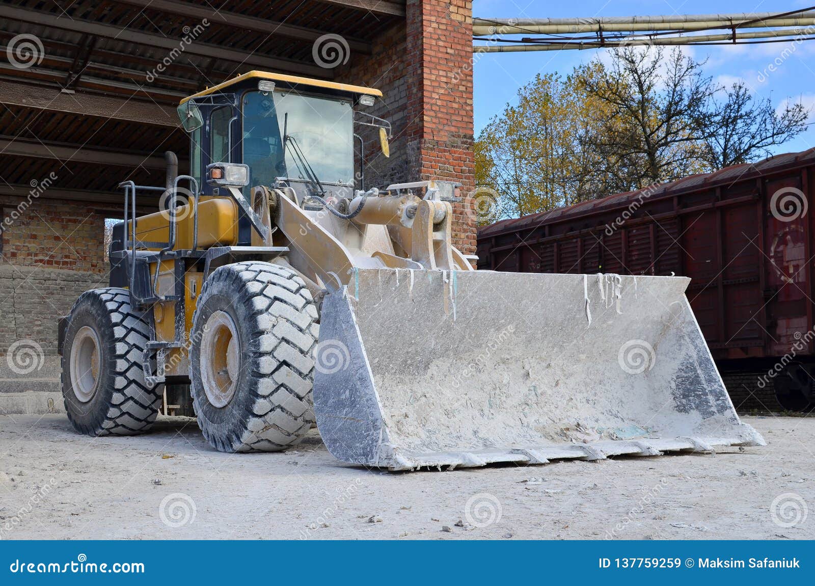 Wheel Loader. Diesel Bulldozer with Bucket Stock Image Image of diesel, equipment 137759259