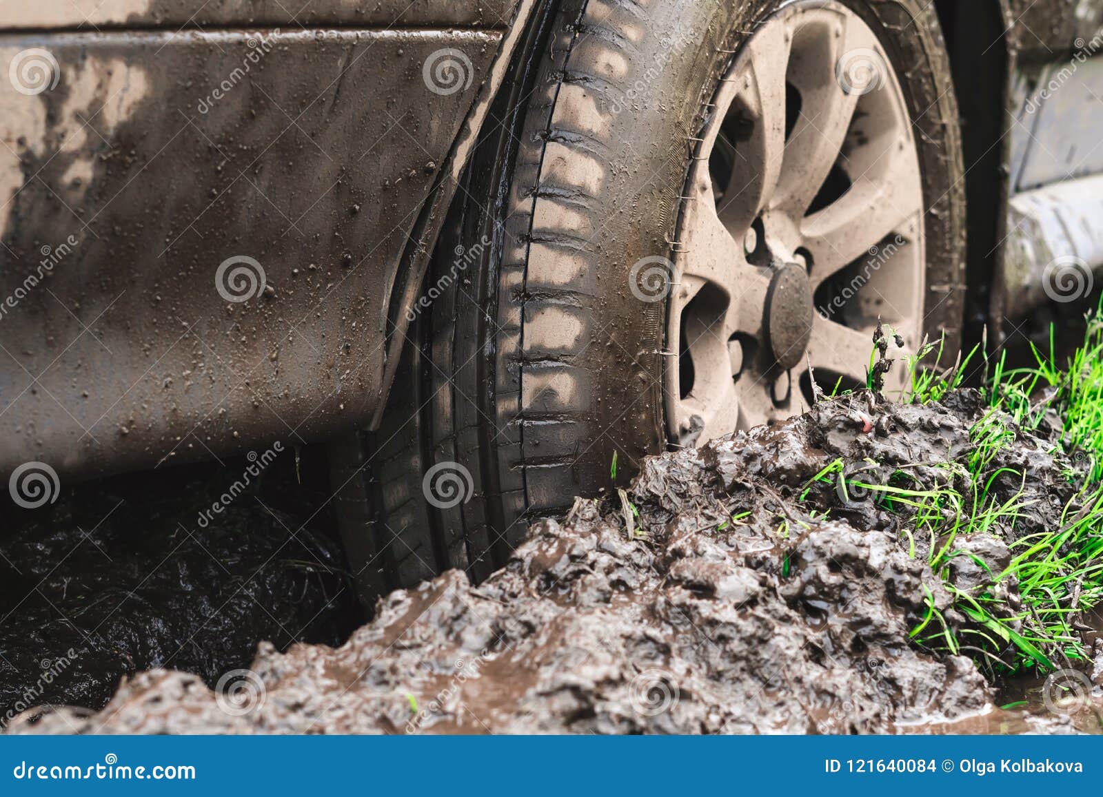 Wheel machine in the mud stock photo. Image of damaged 121640084