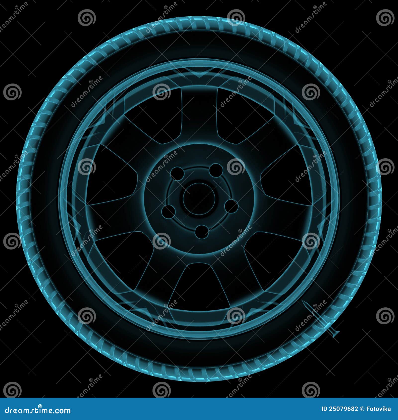 Wheel xray stock illustration. Illustration of failure 25079682