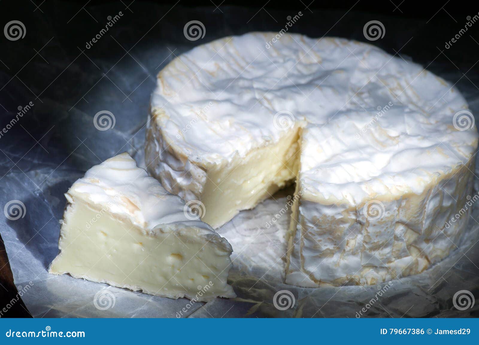 Wheel and Segment of Soft Cheese Camambert Stock Photo Image of mould