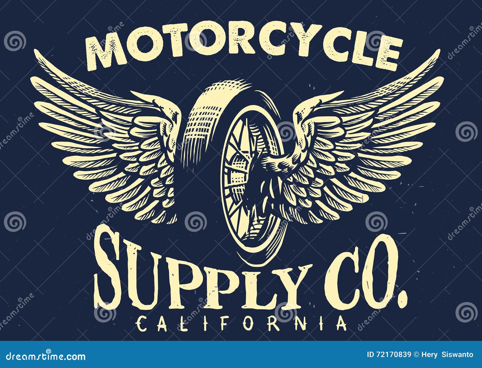 Wheel and wings stock vector. Illustration of rider, painting 72170839