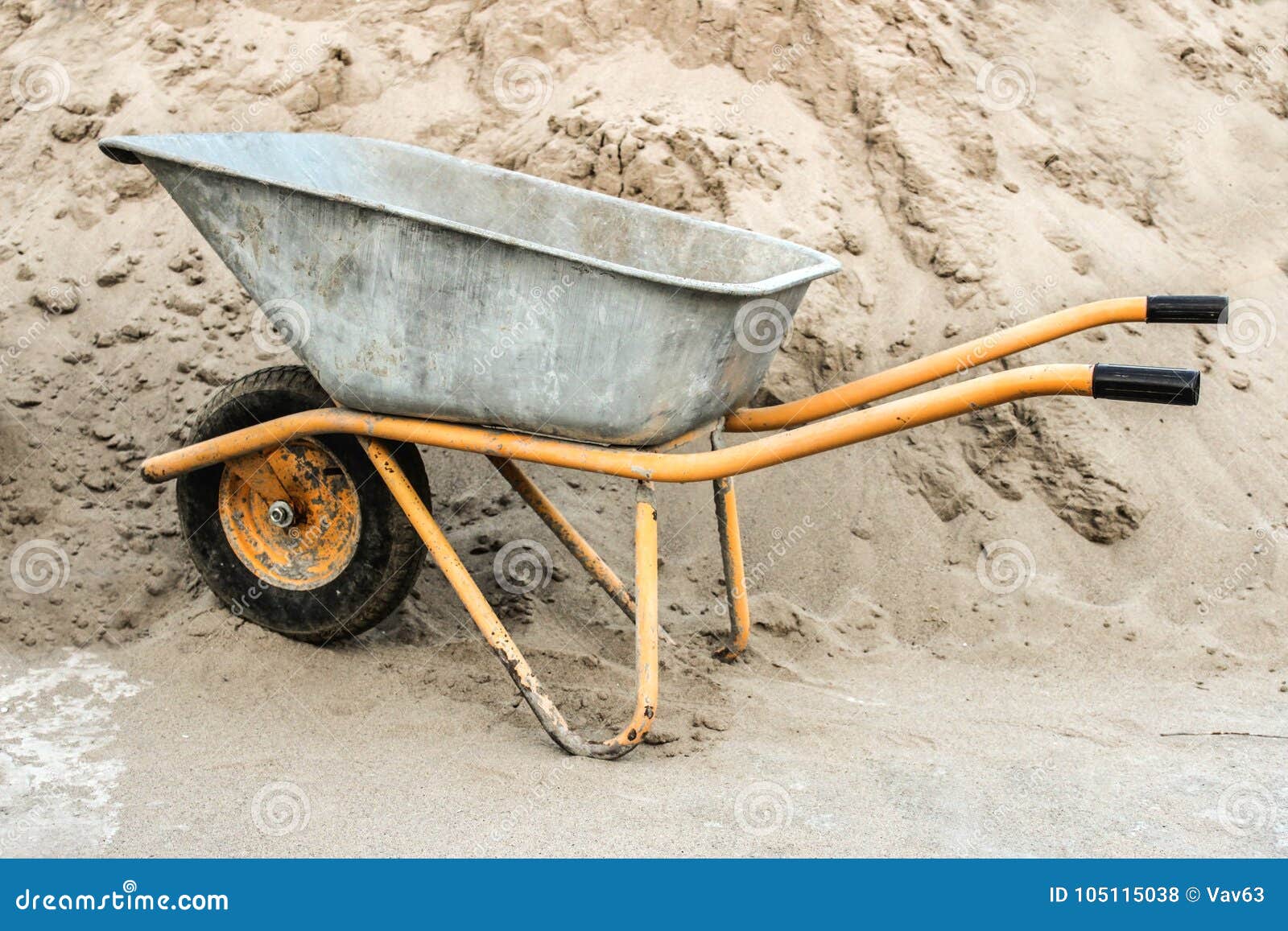Wheelbarrow stock photo. Image of tool, object, empty 105115038