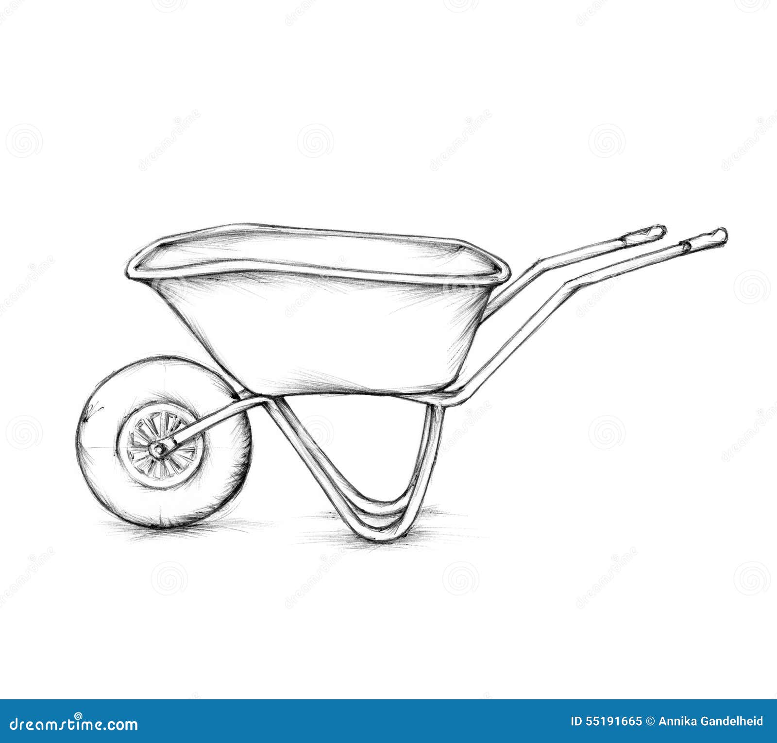 How To Draw A Simple Wheelbarrow - allgratuit