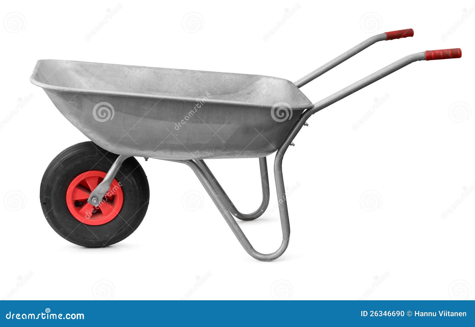 wheelbarrow  on white