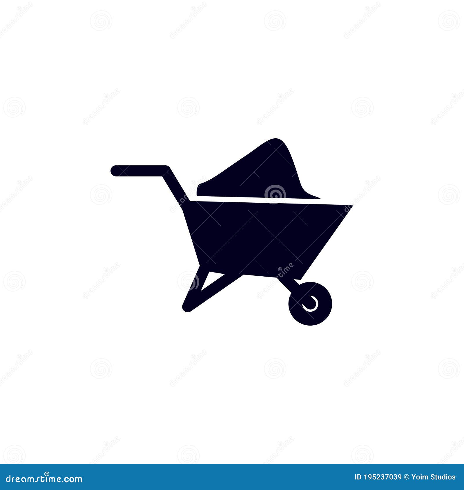 Wheelbarrow Vector Design Template Illustration Stock Vector ...