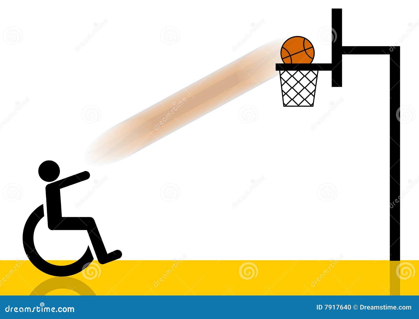 Wheelchair Basketball Player Graphic Stock Illustration Illustration