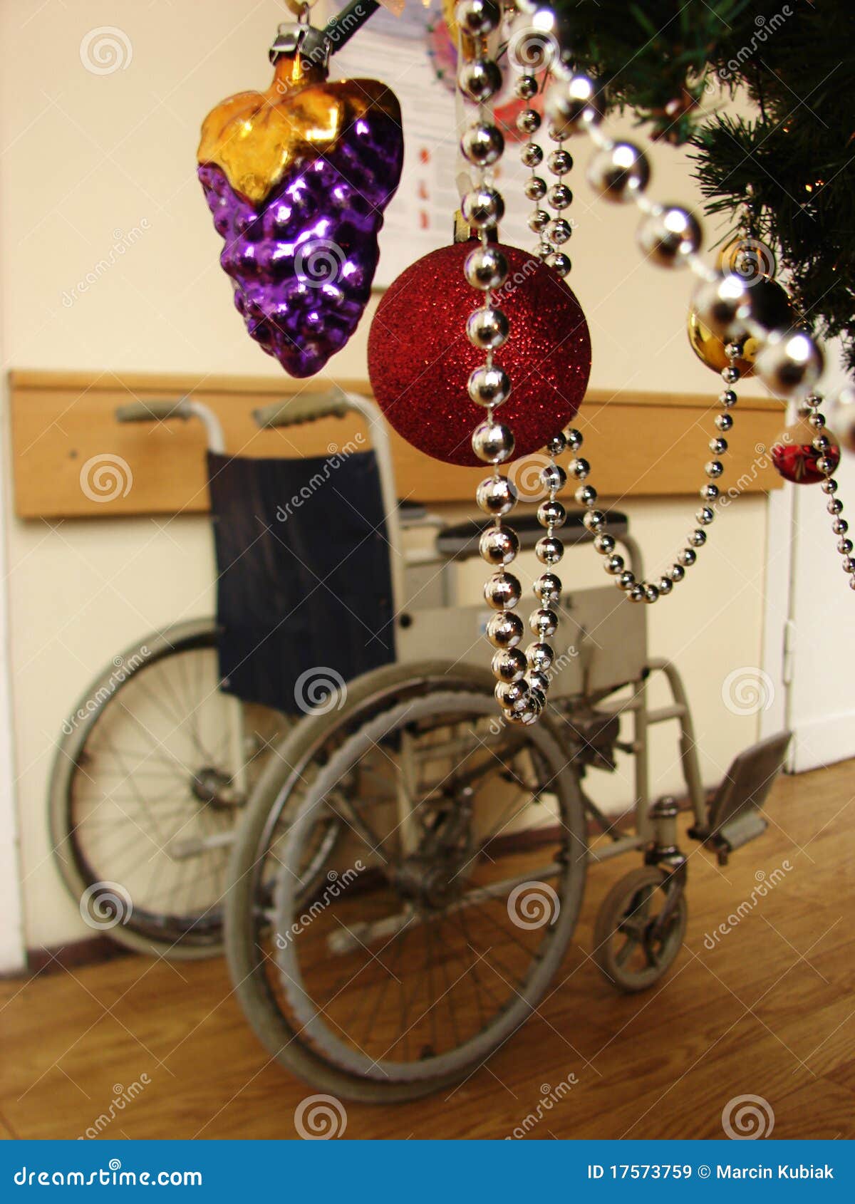 Wheelchair and Christmas stock image. Image of background 17573759