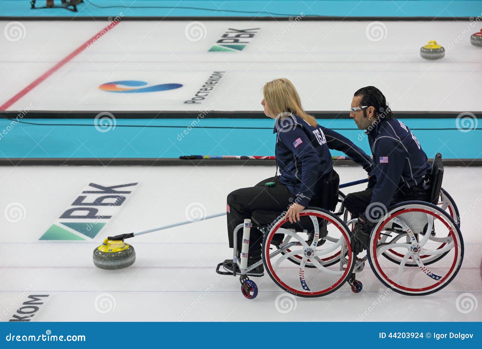 Wheelchair curling editorial stock image. Image of games 44203924
