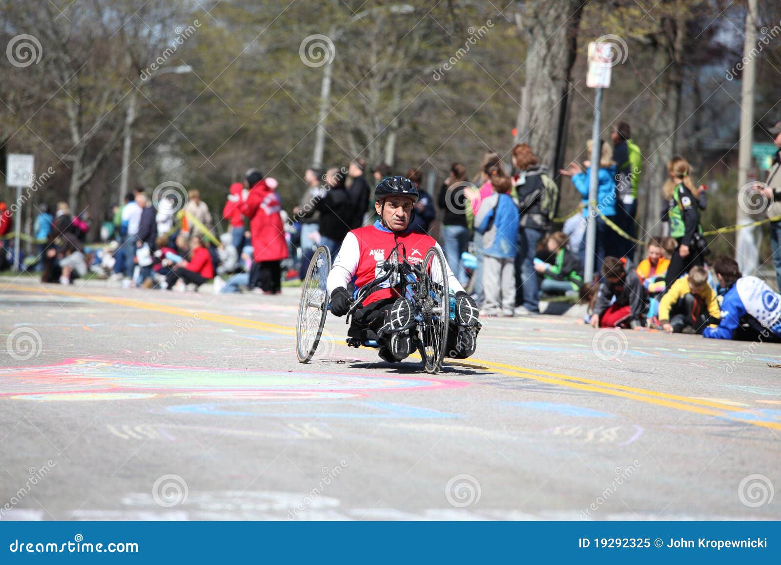Wheelchair and Handcycle Racers Participated in Th Editorial Image