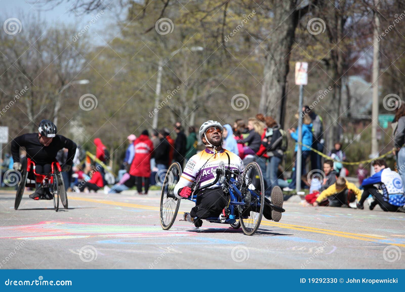 Wheelchair and Handcycle Racers Participated in Th Editorial Image