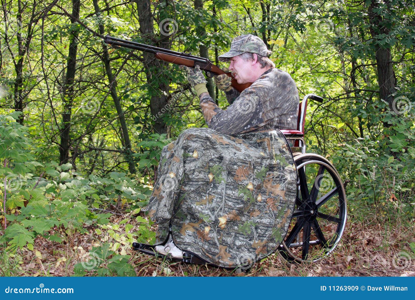 Wheelchair Hunter with Shotgun Stock Image Image of hunter