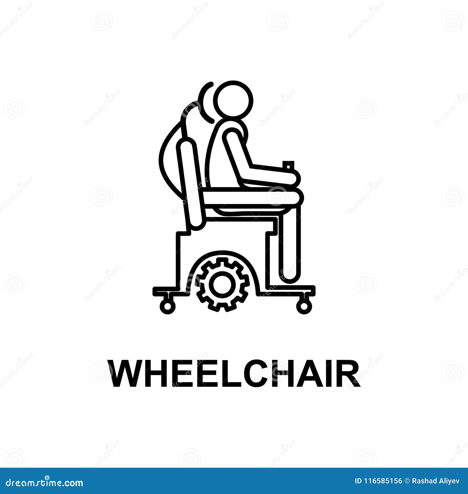 Wheelchair Icon Element Of Treatment With Name For Mobile