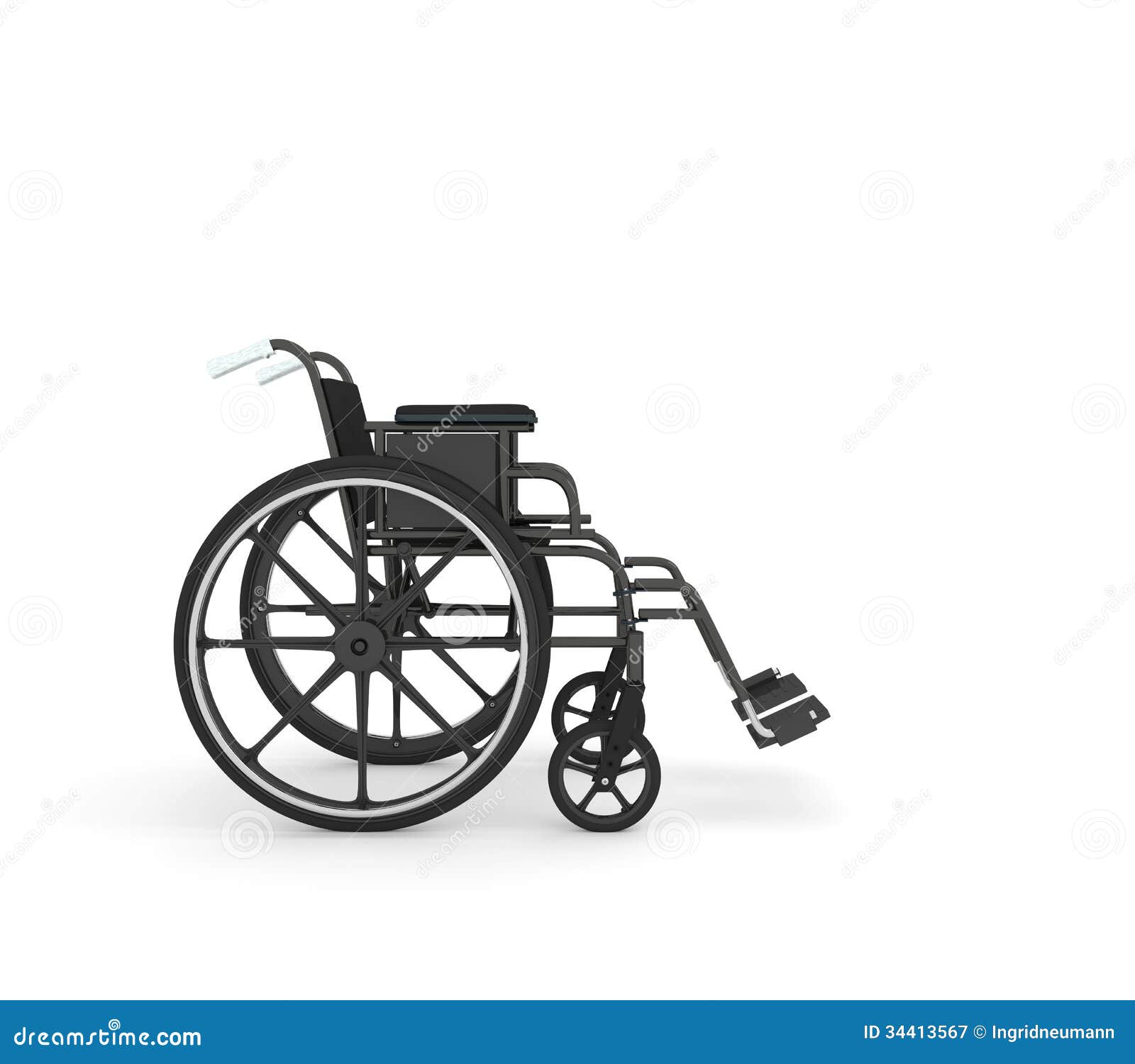 Wheelchair Isolated on White Background Stock Illustration