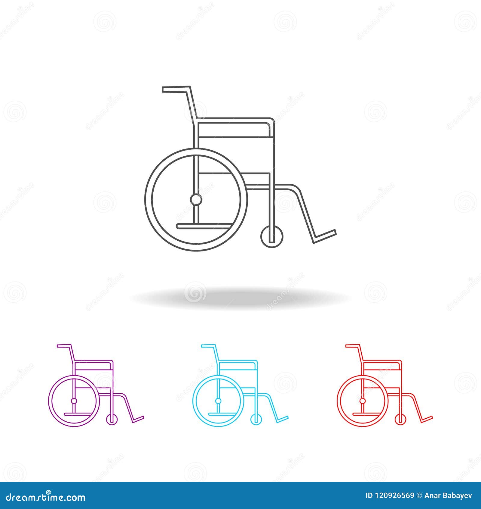 wheelchair line icon. s of medical tools in multi colored icons. premium quality graphic  icon. simple icon for websi