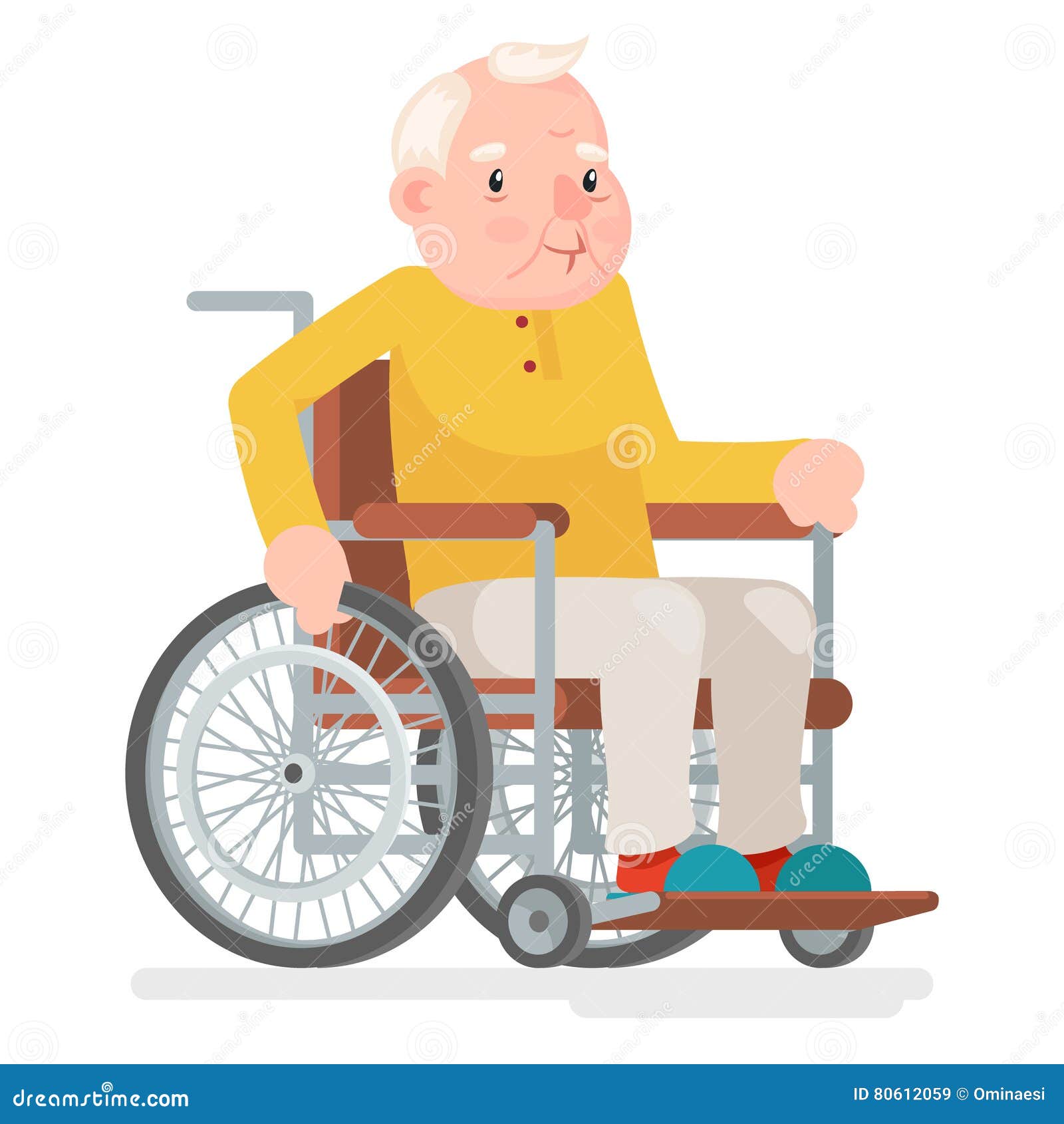 Wheelchair Old Man Character Sit Adult Icon Cartoon Design Vector  Illustration Stock Vector - Illustration of male, recreation: 80612059
