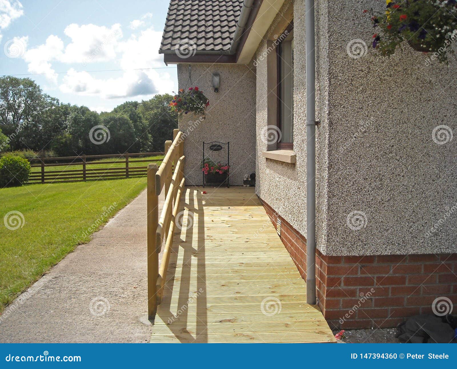 wheelchair ramp fitted to front of home