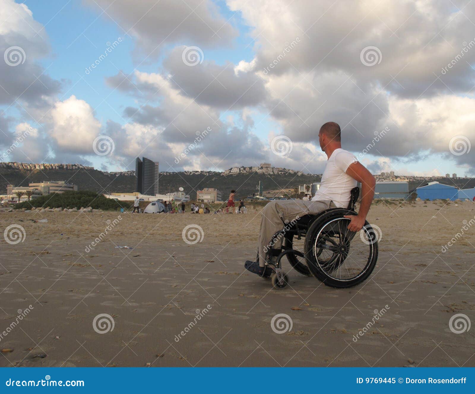 Wheelchair sand stock image. Image of gaze, care, advancing 9769445
