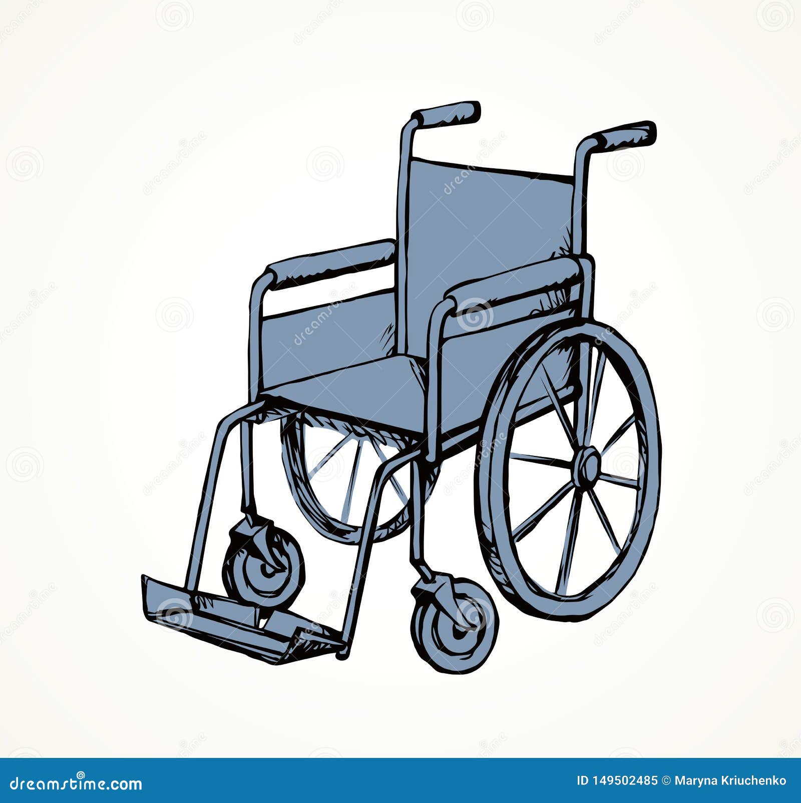 Wheelchair. Vector drawing stock vector. Illustration of health - 149502485