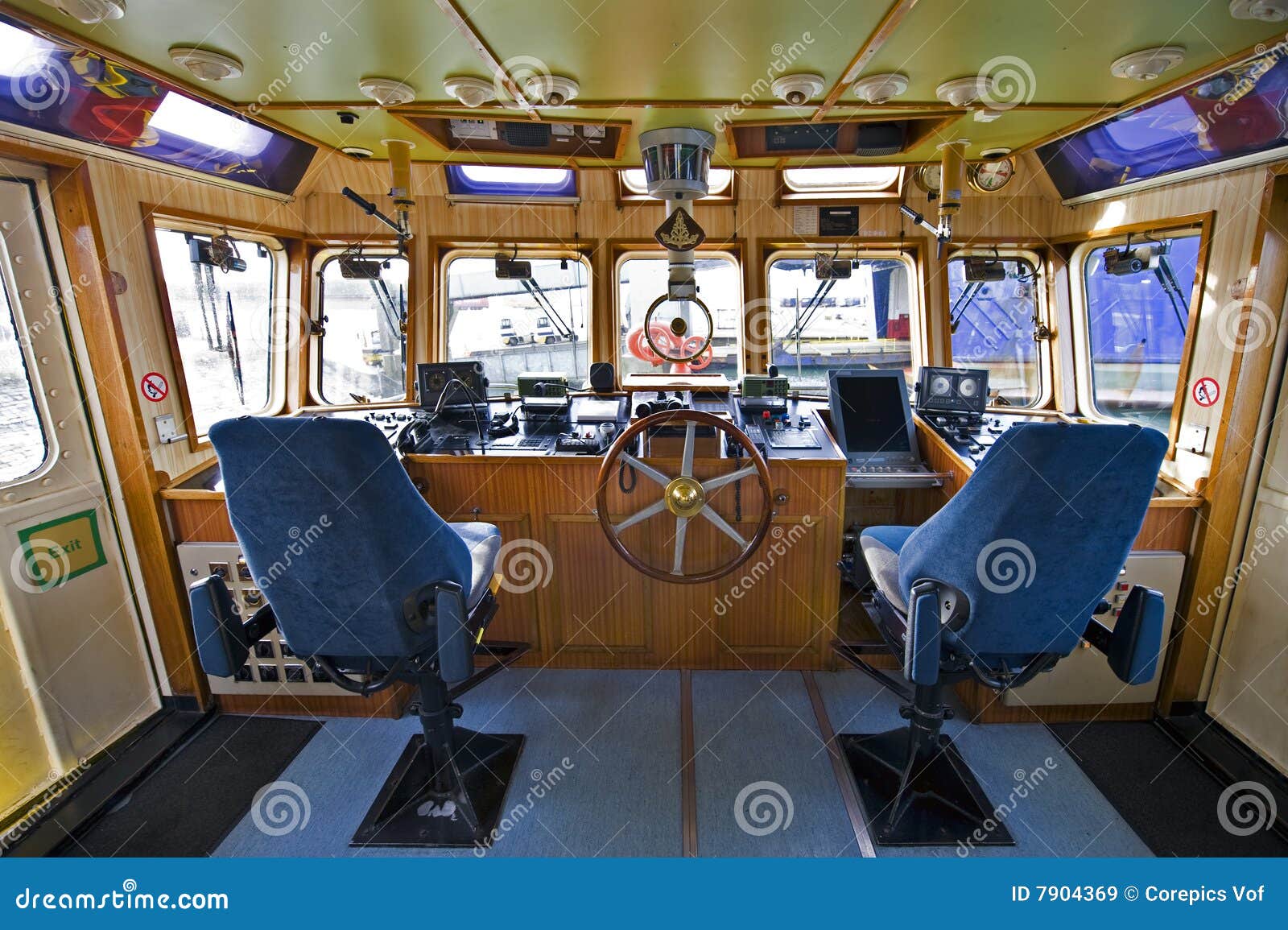 The Wheelhouse Of A Fire Boat Stock Image - Image of ...