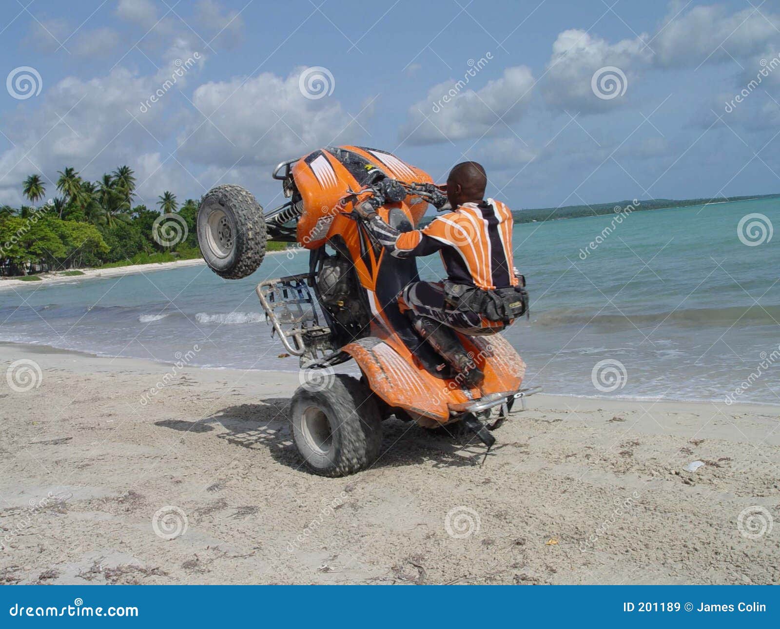 wheelie on the beach