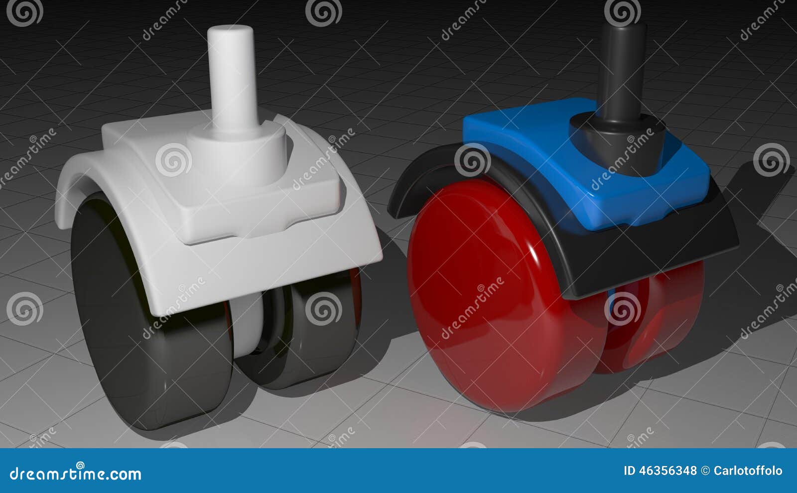 Wheels for Furniture Pieces Stock Illustration Illustration of office