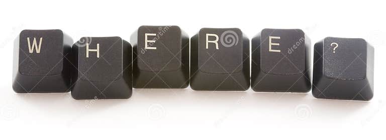  Where? stock image. Image of alphabets, formed, word, keyboard - 1498755