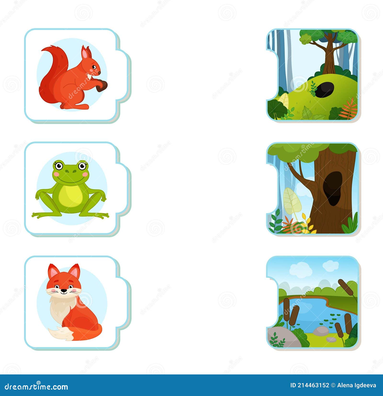 Matching Game Children Animals Their Homes Stock Illustrations – 26  Matching Game Children Animals Their Homes Stock Illustrations, Vectors &  Clipart - Dreamstime