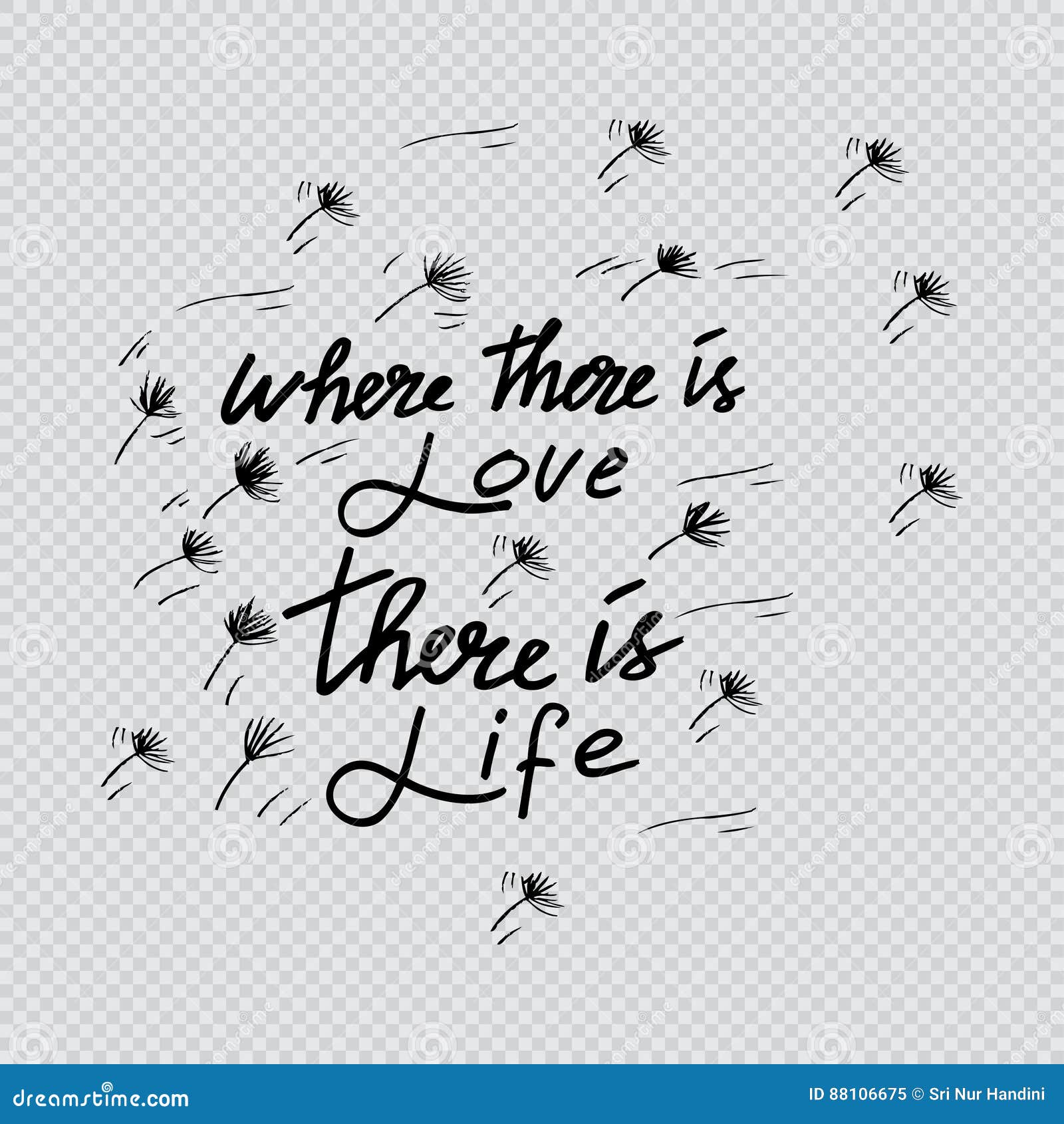 Royalty Free Illustration Download WHERE THERE IS LOVE THERE IS LIFE