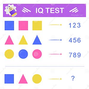 Logic Question IQ Test Visual Intelligence Stock Vector 