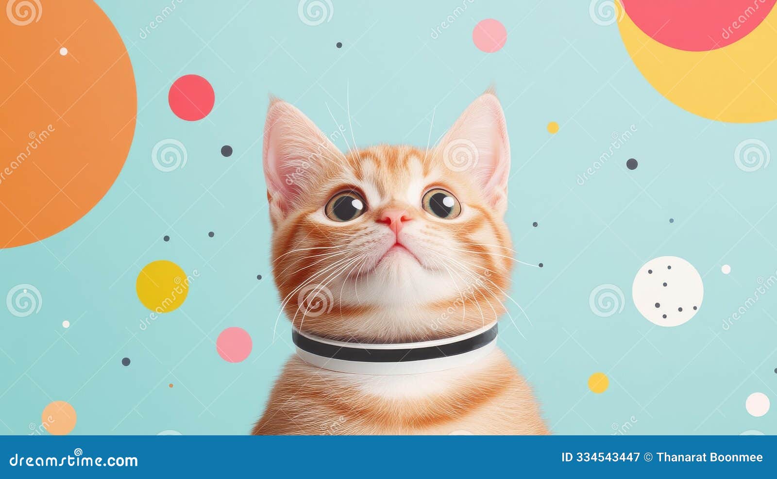a whimsical astronaut cat floats among stars, showcasing a fun cartoon style with modern flat textures